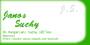 janos suchy business card